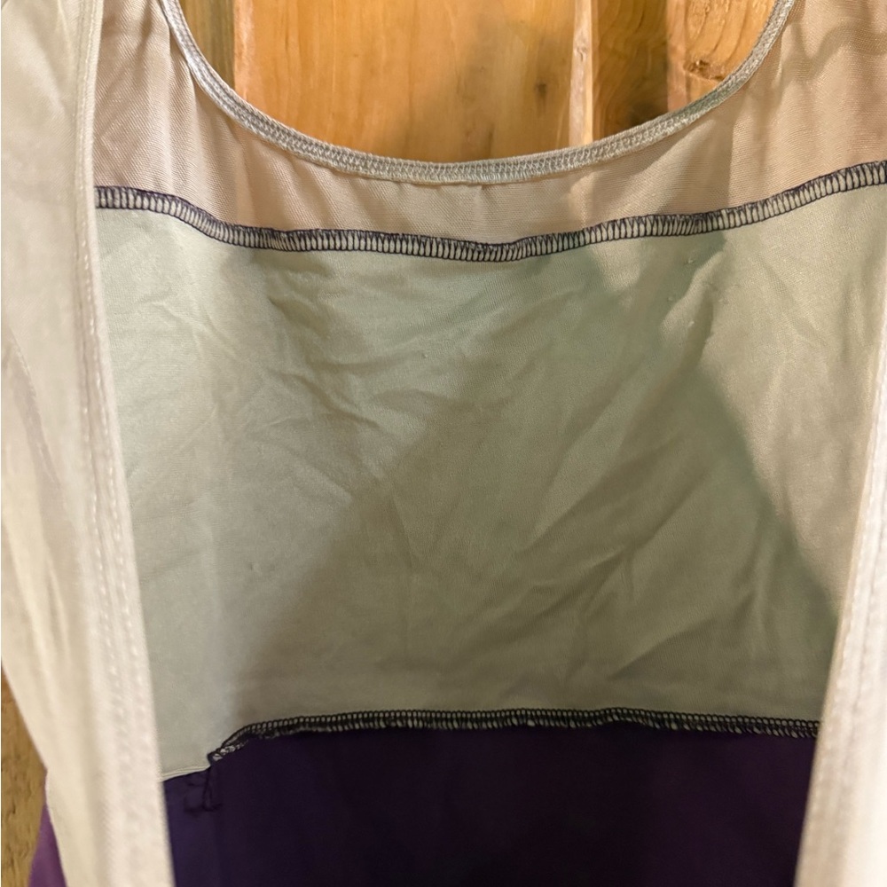 Elegant Purple and Cream Women's Bodysuit - Picture 4 of 4